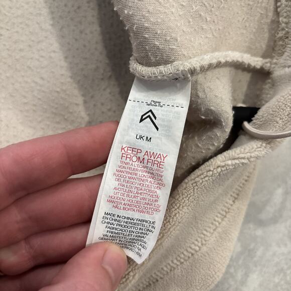 Oner Active Women Size Medium Fleece Oversized Pullover Hoodie in Sand Beige - Picture 8 of 9